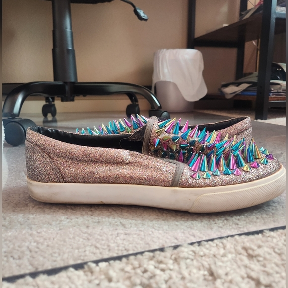 Jeffrey Campbell JC Play glitter spiked sneakers - Picture 5 of 9